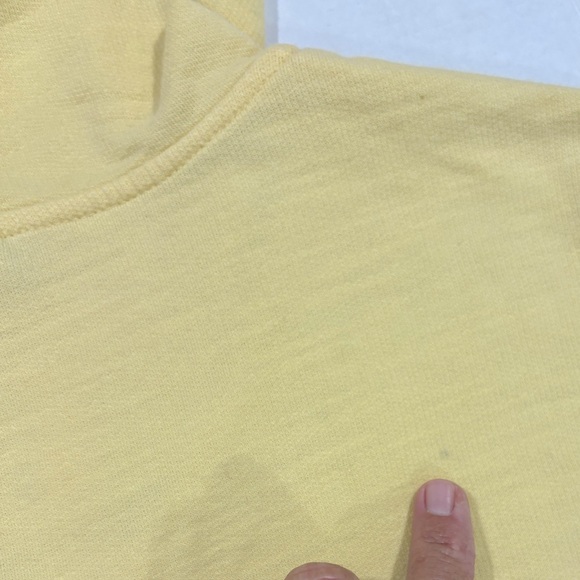 Zenergy by Chicos Butter Yellow Lace Trip 3/4 Sleeve Zip Up Hoodie Women’s Sz 2 - Picture 6 of 7